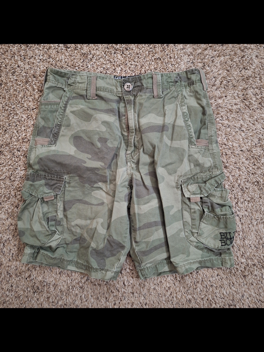 Billabong Men's Camouflage Cargo Shorts Size 32